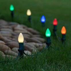 OptiCore C7 LED Multi-Color Smooth/Opaque Shatter-Resistant Christmas Light Bulbs (25-Pack) -Northlight Shop wintergreen lighting christmas light bulbs 74041 1f 1000