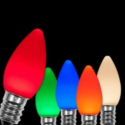 OptiCore C7 LED Multi-Color Smooth/Opaque Shatter-Resistant Christmas Light Bulbs (25-Pack)