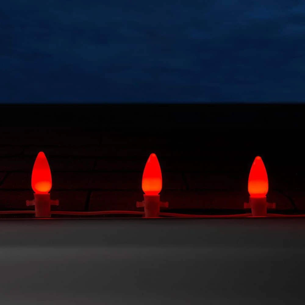 OptiCore C9 LED Red Smooth/Opaque Shatter-Resistant Christmas Light Bulbs (25-Pack) 4 OptiCore C9 LED Red Smooth/Opaque Shatter-Resistant Christmas Light Bulbs (25-Pack) - Image 4