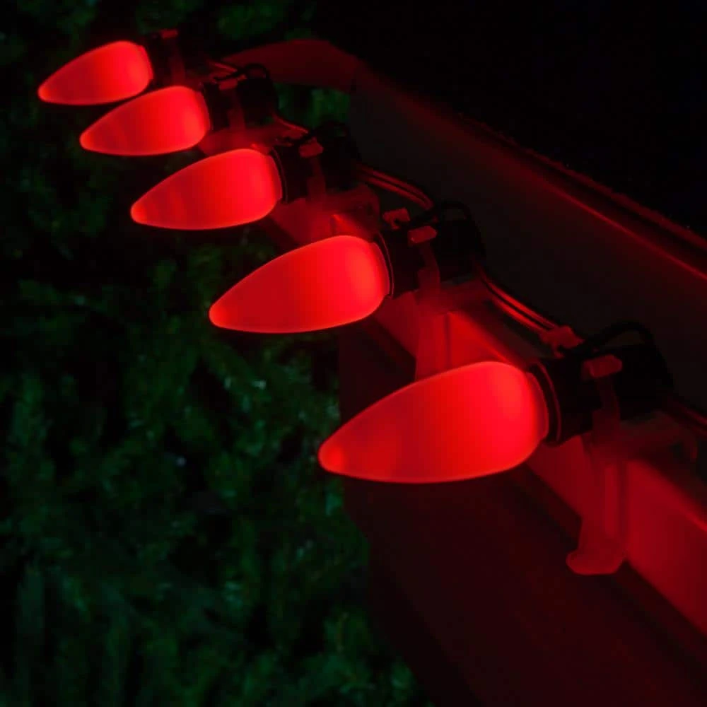 OptiCore C9 LED Red Smooth/Opaque Shatter-Resistant Christmas Light Bulbs (25-Pack) 3 OptiCore C9 LED Red Smooth/Opaque Shatter-Resistant Christmas Light Bulbs (25-Pack) - Image 3