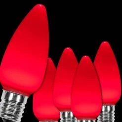 OptiCore C9 LED Red Smooth/Opaque Shatter-Resistant Christmas Light Bulbs (25-Pack)