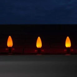 OptiCore C9 LED Orange Smooth/Opaque Shatter-Resistant Replacement Light Bulbs (25-Pack) -Northlight Shop wintergreen lighting christmas light bulbs 74055 1f 1000