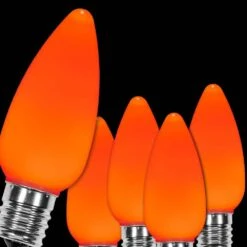 OptiCore C9 LED Orange Smooth/Opaque Shatter-Resistant Replacement Light Bulbs (25-Pack)