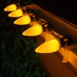 OptiCore C9 LED Gold Smooth/Opaque Shatter-Resistant Christmas Light Bulbs (25-Pack) -Northlight Shop wintergreen lighting christmas light bulbs 74056 4f 1000