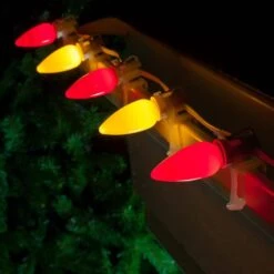 OptiCore C9 LED Gold Smooth/Opaque Shatter-Resistant Christmas Light Bulbs (25-Pack) -Northlight Shop wintergreen lighting christmas light bulbs 74056 76 1000