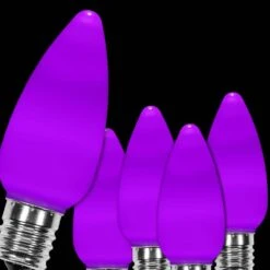 OptiCore C9 LED Purple Smooth/Opaque Shatter-Resistant Replacement Light Bulbs (25-Pack)