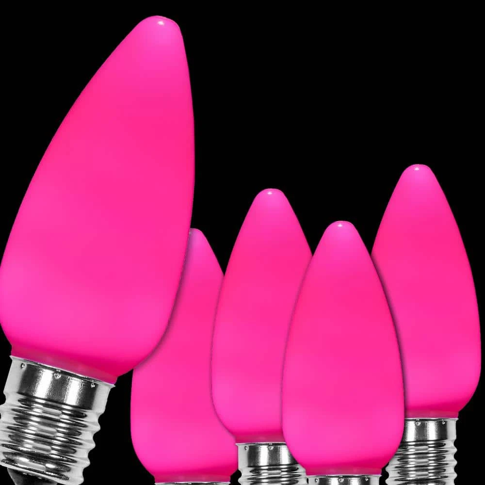OptiCore C9 LED Pink Smooth/Opaque Shatter-Resistant Christmas Light Bulbs (25-Pack) 1 OptiCore C9 LED Pink Smooth/Opaque Shatter-Resistant Christmas Light Bulbs (25-Pack)