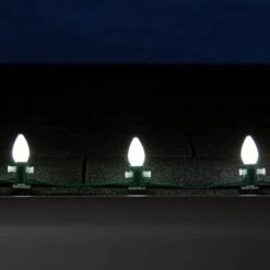 OptiCore C7 LED Cool White Smooth/Opaque Shatter-Resistant Christmas Light Bulbs (25-Pack) -Northlight Shop wintergreen lighting christmas light bulbs 74083 1f 1000