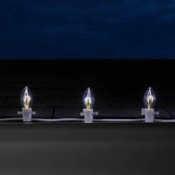 FlexFilament C9 LED Shatterproof Cool White Vintage Edison Christmas Light Bulbs (5-Pack) -Northlight Shop wintergreen lighting christmas light bulbs 80672 1f 1000