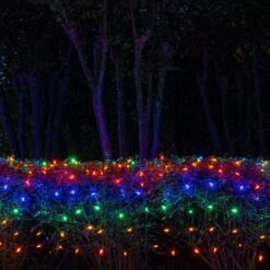 48 In. X 72 In. 100-Light M5 LED Multi-Color Net Light Set -Northlight Shop wintergreen lighting christmas net lights 72494 fa 1000