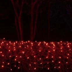 48 In. X 72 In. 100-Light M5 LED Red Net Light Set -Northlight Shop wintergreen lighting christmas net lights 72502 fa 1000