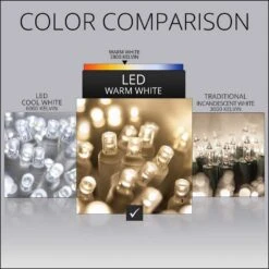 StretchNet Pro 20 In. X 45 In. 50-Count LED Wide Angle Warm White Column Wrap Christmas Lights With White Wire 13 StretchNet Pro 20 In. X 45 In. 50-Count LED Wide Angle Warm White Column Wrap Christmas Lights With White Wire -Northlight Shop wintergreen lighting christmas net lights 81120 44 1000