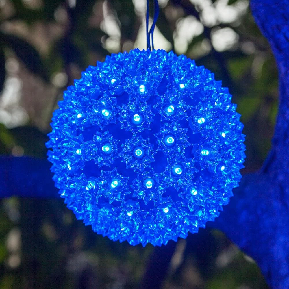 6 In. 70-Light LED Blue Decorative Starlight Sphere 3 6 In. 70-Light LED Blue Decorative Starlight Sphere - Image 3