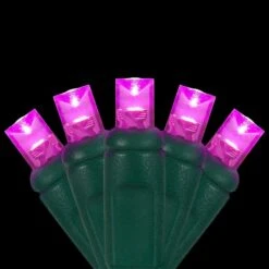 24 Ft. 70-Light Pink 5 Mm LED Mini Light Set
