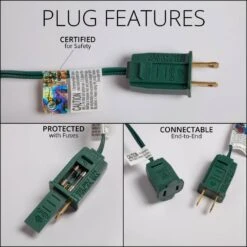 OptiCore 24 Ft. 25-Light LED Gold Faceted C7 String Light Set -Northlight Shop wintergreen lighting christmas string lights 77783 76 1000