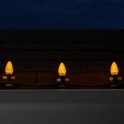 OptiCore 24 Ft. 25-Light LED Gold Faceted C7 String Light Set -Northlight Shop wintergreen lighting christmas string lights 77783 fa 1000