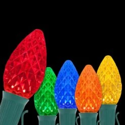 OptiCore 24 Ft. 25-Light LED Multicolor Faceted C7 String Light Set