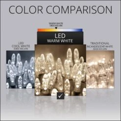 7 Ft. 70-Light M5 LED Warm White Icicle Light Set 10 7 Ft. 70-Light M5 LED Warm White Icicle Light Set -Northlight Shop wintergreen lighting icicle lights 20352 44 1000