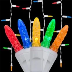 7 Ft. 70-Light LED M5 Multi-Color Icicle Light Set