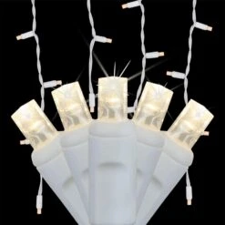 SoftTwinkle 7 Ft. 70-Light LED Warm White Icicle Light Set