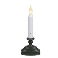 8.5 In. Dual LED Color Standard Battery Operated Candle With Aged Bronze Base