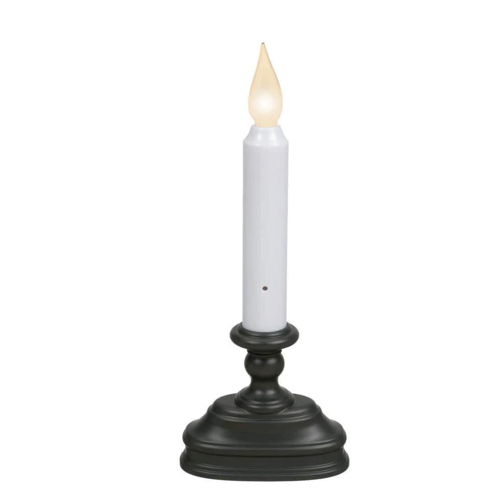 8.5 In. Dual LED Color Standard Battery Operated Candle With Aged Bronze Base 1 8.5 In. Dual LED Color Standard Battery Operated Candle With Aged Bronze Base