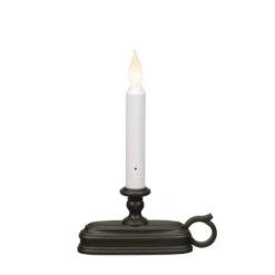 9 In. Dual Color LED Deluxe Battery Operated Candle With Aged Bronze Base
