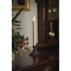 12.5 In. White Battery Operated LED Taper Candle With Warm 3D Flame -Northlight Shop xodus innovations christmas candles fpc1650 4f 1000