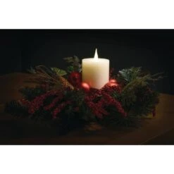 5 In. Ivory Wax Battery Operated LED Candle With White Warm 3D Flame -Northlight Shop xodus innovations christmas candles wc1685 c3 1000
