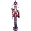 61 In. Tall Iron Christmas Nutcracker Harry With Candy Cane Staff And LED Lights -Northlight Shop zaer ltd international christmas yard decorations zr190659 64 1000
