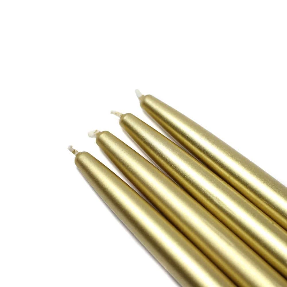 6 In. Metallic Gold Taper Candles (12-Set) 1 6 In. Metallic Gold Taper Candles (12-Set)