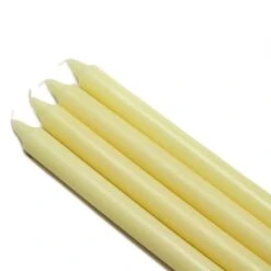 10 In. Ivory Straight Taper Candles (12-Set)